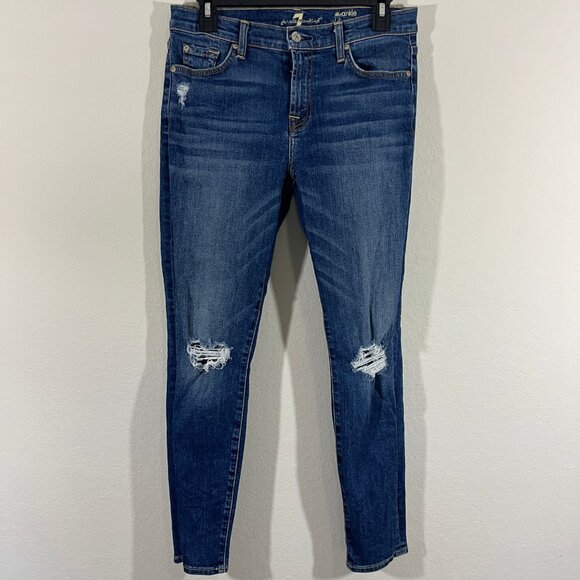 7 for all Mankind Women's Bundle of 2 B(AIR) Ankle Skinny Jeans Size 28 - Picture 3 of 16